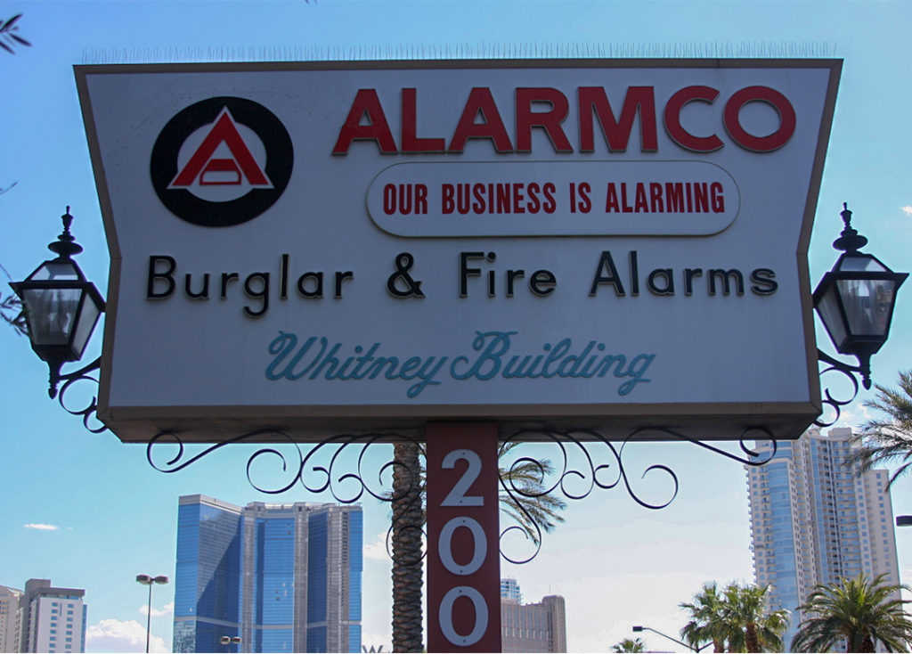 alarmco outdoor sign